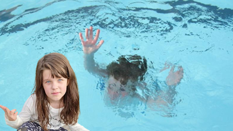 girl swimming