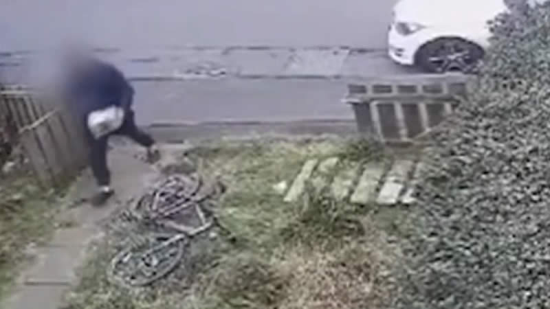 Amazon delivery driver steal bike