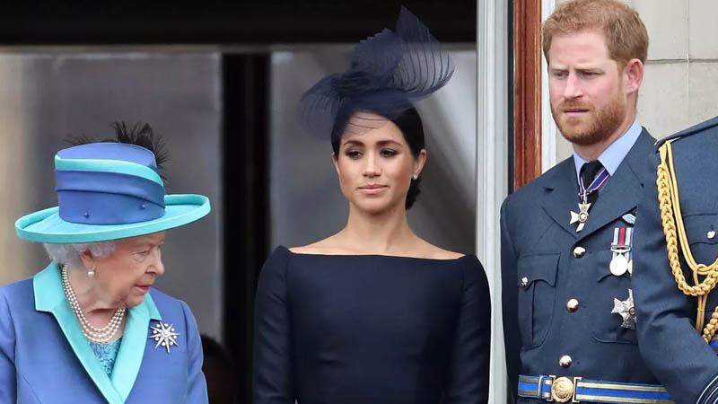 Queen, Meghan and Harry