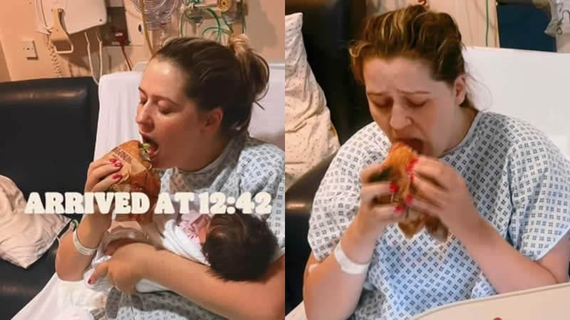 Ad Featuring New Mums Eating Burgers