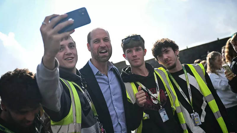 Prince William at Duchy College Stoke Climsland in Callington