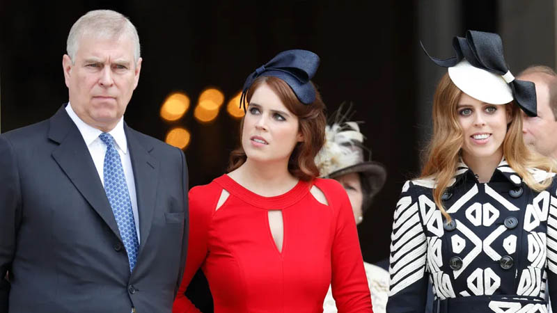 Princess Eugenie, Princess Beatrice and Prince Andrew